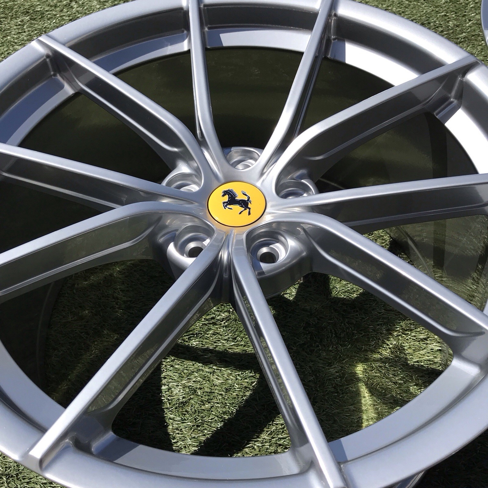 20 FERRARI 488 PISTA RIMS F8 458 ITALIA OEM STOCK SILVER FACTORY 819972 342192