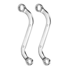 2pcs S-Style Box Wrench Metric 12mm x 13mm 12-Point Double End S-Shaped Wrench