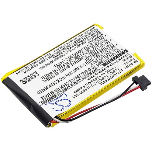 Battery for Navigon Topaz TOPAZPCZF1045003501 70 Easy Plus Premiun GPS 1200mAh - Picture 2 of 4