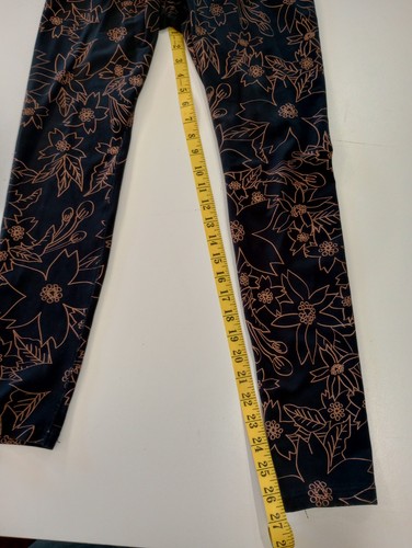 Nike Leggings Estampado Floral Negro Naranja Flores Just Do It Para Mujer Medianos - Imagen 4 de 7