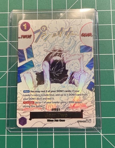 One Piece TCG A Fist Of Divine Speed English Gear Two Rare Alt Art Foil OP11-080