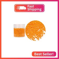 Bala Fillic Glass 4mm Seed Beads, Orange, 1400pcs, Craft Bead for Bracelet Makin