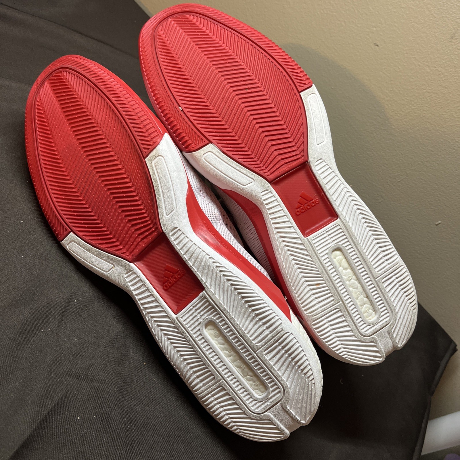 Adidas Crazylight MENS Red White Lace Up BASKETBALL SNEAKERS SIZE 17