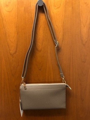 Proya Fashion Pebbled Khaki Crossbody/Wristlet