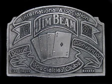 UC11107 VINTAGE 1981 *JIM BEAM INT'L ASSOC. SPECIALTIES CLUBS CONVENTION* BUCKLE