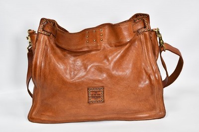 Campomaggi Shoulder Bag Cognac Leather Handbag Large Women's