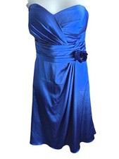 Bill Levkoff Blue Bridesmaid Short Dress Prom Wedding Size 10