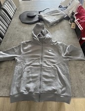 Nike Light Grey Full Zip Hoodie Size Medium New with Tags