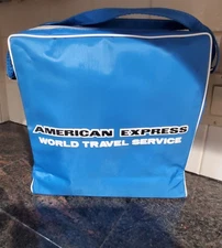 Vintage Blue Tote Bags from 70's ! American Express World Travel Service