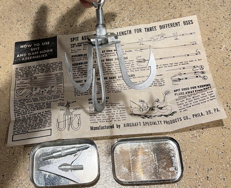 Vintage NOS Fishing Gaff Hook Arrow Aircraft Speciality Products PHILA PA.1960s