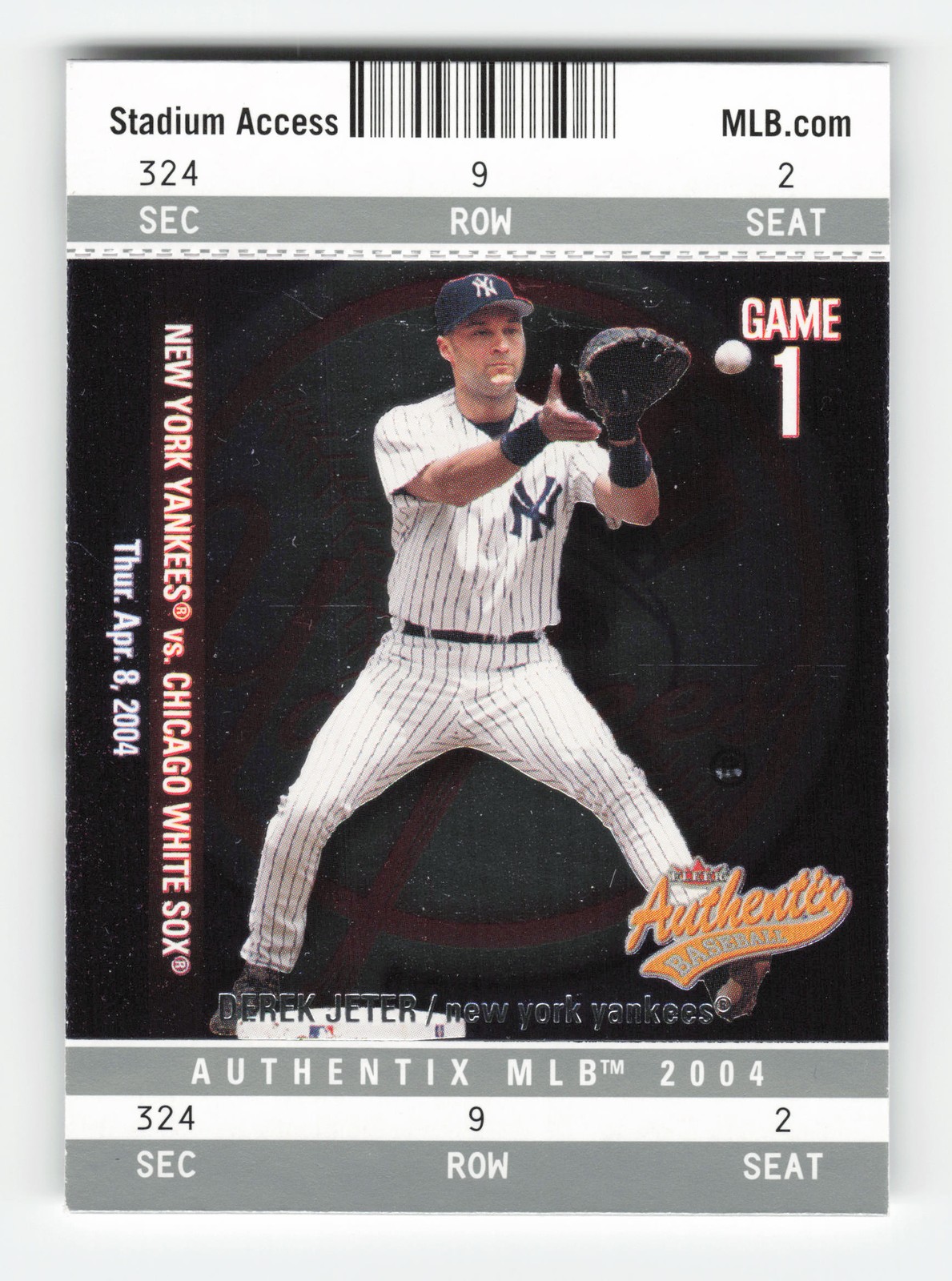 2004 Fleer Authentix #2 Derek Jeter Near Mint or Better