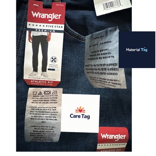 Wrangler Five Star Premium Size 29X30 Stretch, Athletic Fit Cotton/Poly/Elastane - Picture 4 of 5