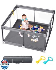 dearlomum Baby Playpen with Non Removable Mat, Extra Large Play Yard for Babi