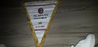 MILAN VS PARMA RARE PENNANT EMBROIDERED PENNANT 2020/2021
