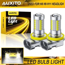 2-20X AUXITO H11 H8 LED Headlight Bulb Kit Low Beam Fog Bulb 6500K 20000LM White