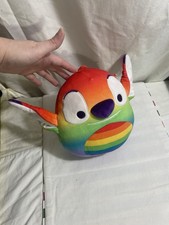 Disney Rainbow Stitch Squishmallow Plush 8  Pride Lilo  Stitch Kellytoy Soft
