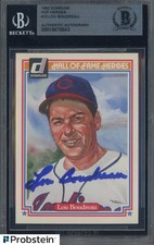 Lou Boudreau Signed 1983 Donruss HOF Heroes #12 Indians BGS BAS AUTO