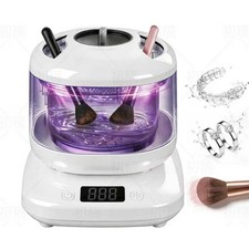 Ultrasonic Makeup Brush Cleaner Electric Machine with U-V, Automatic Cosmetic...