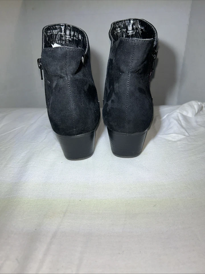 Botas de gamuza sintética azules bordadas Carlos By Carlos Santana para mujer talla 8M Foto 4 de 4