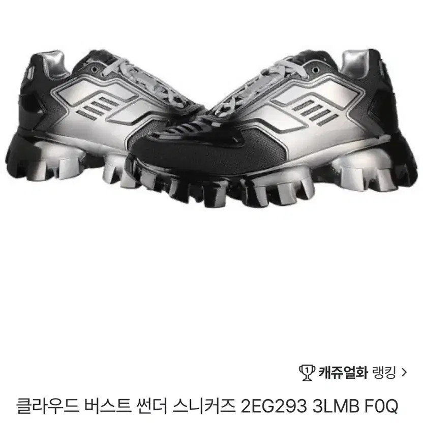 Prada Men's Cloudbust Thunder Silver Sneakers 270 - New in Box