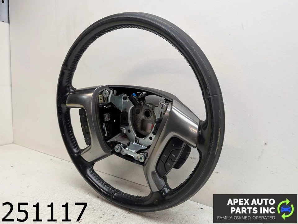 OEM 2007 GMC Yukon 6.2L Woodgrain Leather Heated Steering Wheel Cruise - Image 3 of 4