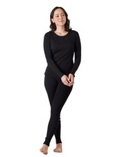 Womens 100 Merino Wool Base Layer Set Lightweight Thermal Underwear Long Joh...