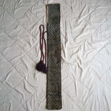 Japanese Katana Sword Storage Bag 112 x 13.8cm Stained Torn End Used