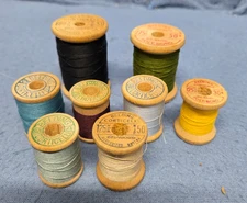 Belding Corticelli Mercerized Cotton Thread Wood Wooden Spools Fly Fishing Tying