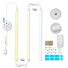 LED Cabinet Lights Bar with Motion Sensor, Dimmable Brightness and Color, Wir...
