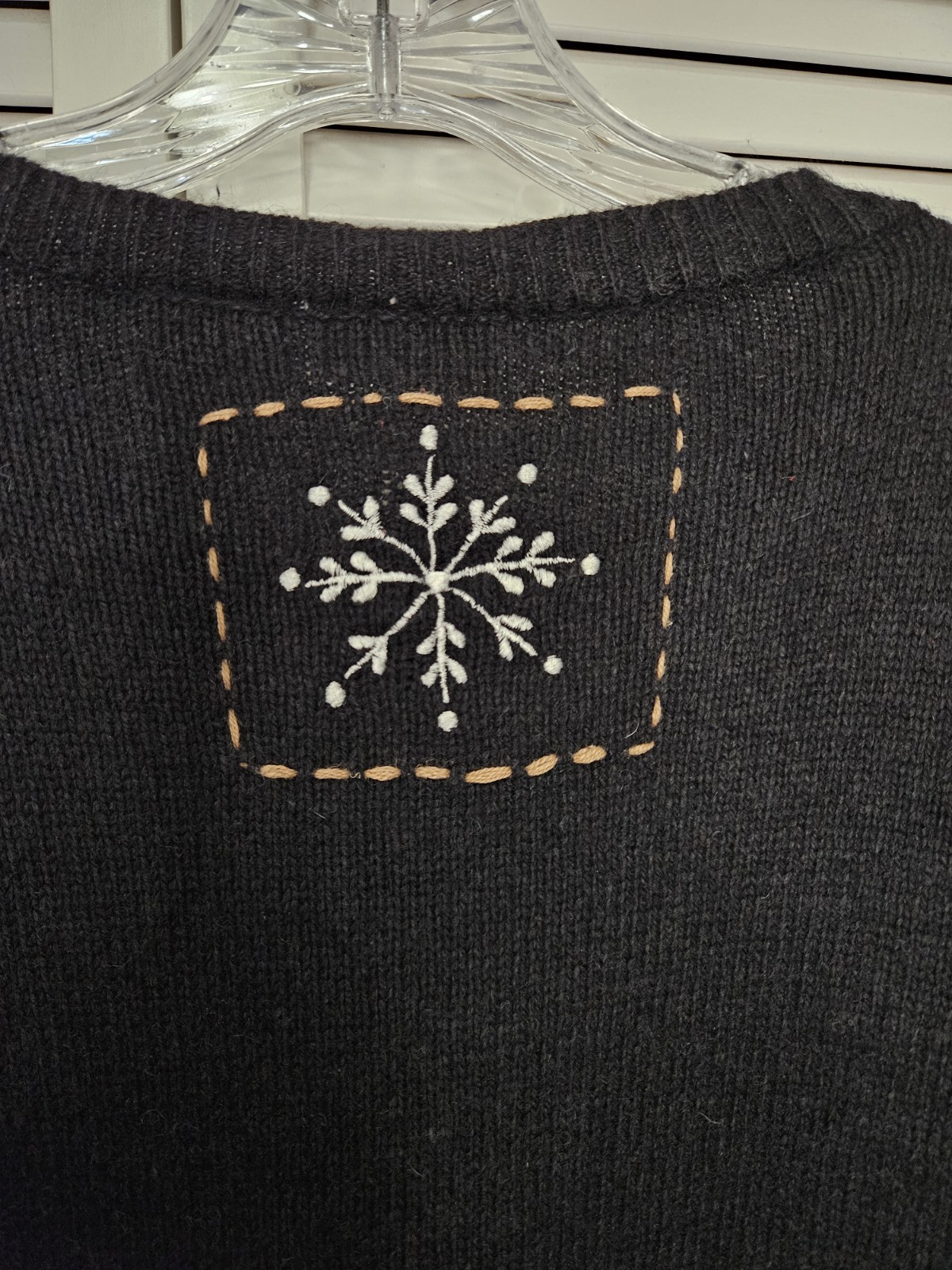 Capacity Embroidered Patchwork Christmas Sweater … - image 7