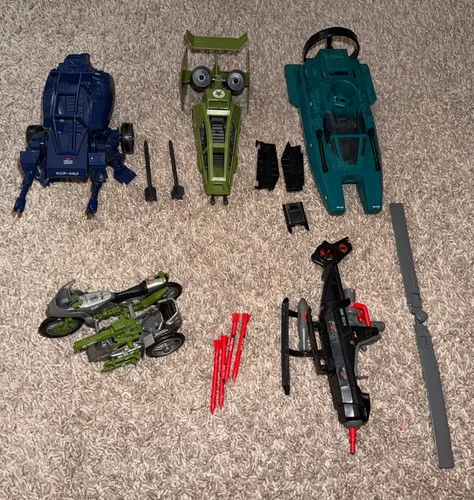 GI Joe Small 5 Vehicle Lot  ARAH 1980’s Hasbro Vintage Vehicle/parts