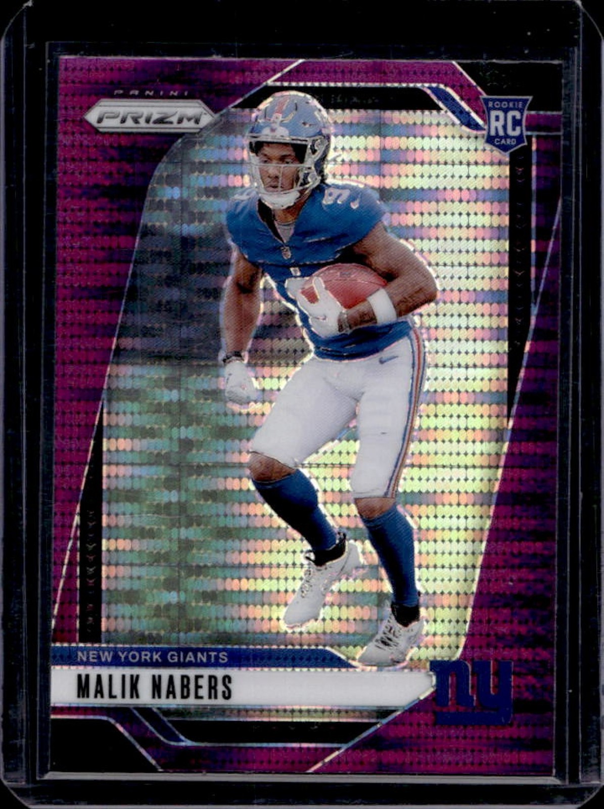 2024 Prizm Malik Nabers RC Purple Pulsar Rookie #370 Giants