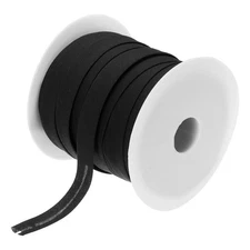 1/2 Inch Single Fold Bias Tape Polyester for Sewing Black 50 Yards