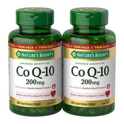 Nature's Bounty CoQ10 200 mg Softgels Pack of 2 Heart Health Energy Support