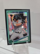 SPENCER JONES 2025 Donruss OPTIC Clearly Black #136 Yankees RATED PROSPECT #d/10