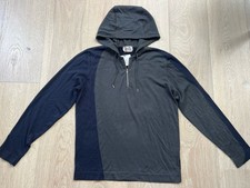 Hermes Knit Cotton Cashmere Quarter Zip Hooded Sweater