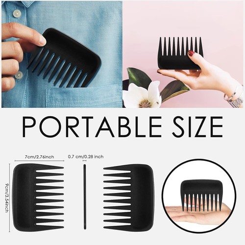 6 Piecess of Palm Combs Pocket Mini Brush Palm Hair Brush Wide Tooth Detangling - Picture 2 of 7