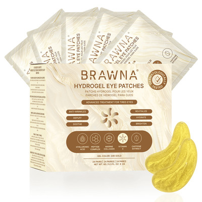 BRAWNA Hydrogel Undereye Mask Patch with Retinol, Collagen, Peptides, Hyaluronic