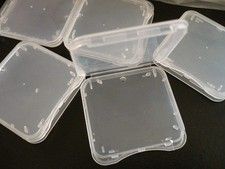 10 pcs SD MMC / SDHC PRO DUO Memory Card Plastic Storage Jewel 10 Pack, clear
