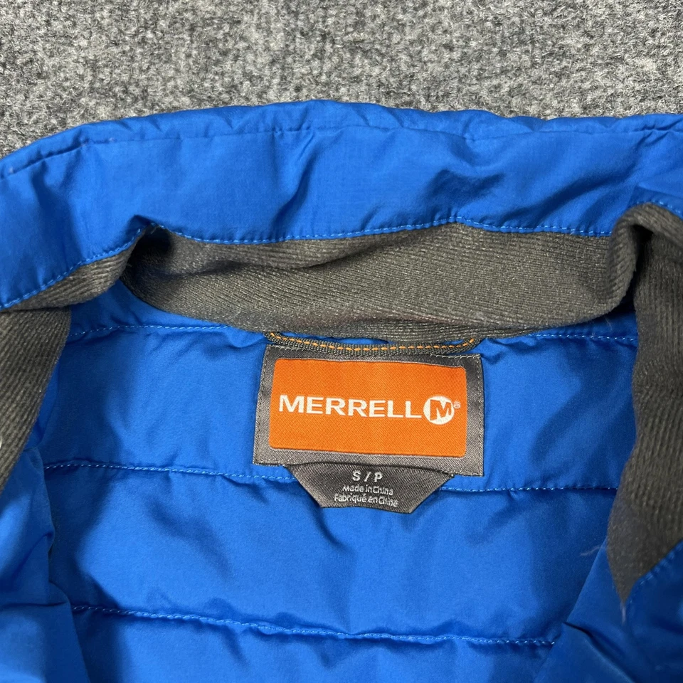 Merrell Jacket Mens Small Blue Insulated Puffer Quilted Full Zip Zip Pockets - Image 3 of 4