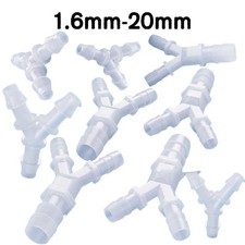 Y-Piece Barbed Fittings 3-Way Plastic Hoses Pipe Tubing Joiner Equal Connectors