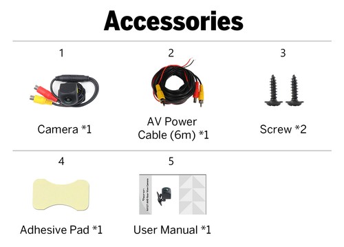 160° 1080P AHD Waterproof Parking Reverse Rear Camera High Definition Wide Angle - Picture 6 of 9