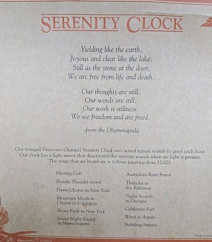 Quartz Discovery Channel Serenity Wall Clock Nature Sounds New Open Box - Picture 8 of 13
