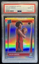 2021-22 Panini Donruss Optic Jalen Green Holo Prizm RC #159 Rockets PSA 10