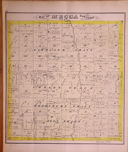 Rare Antique 1874 Plat Map ~ Mecca Township, Trumbull County, Ohio - 14x17