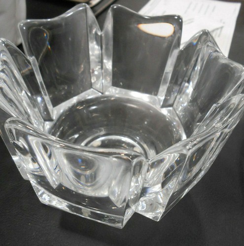Mid Century Modern Brutalist Orrefors Crown Crystal Lars Hellsten Corona Bowl - 第 1/4 張圖片