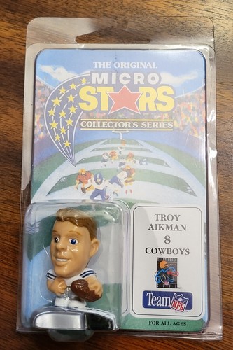 Troy Aikman Micro Stars 1994 NFL Dallas Cowboys QB Figur 2in TALL Vintage Champ - Bild 2 von 4