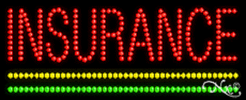 NEU "VERSICHERUNG" 27x11 UNTERSTRICHEN SOLIDES/ANIMIERTES LED-SCHILD MIT INDIVIDUELLEN OPTIONEN 20079 - Bild 1 von 3