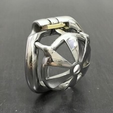 Stainless Steel Male Chastity Device Pocket-Size Cage Men Metal Lock Belt CC453