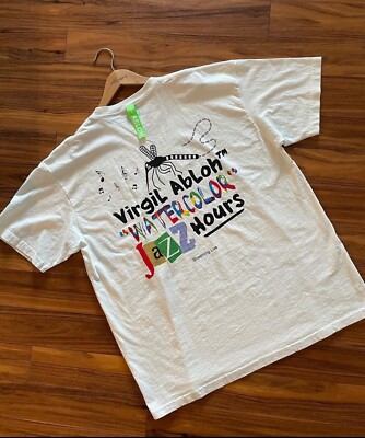 Virgil Abloh Watercolor Jazz Hours DJ Set Exclusive Tee XXL Brand New Off White